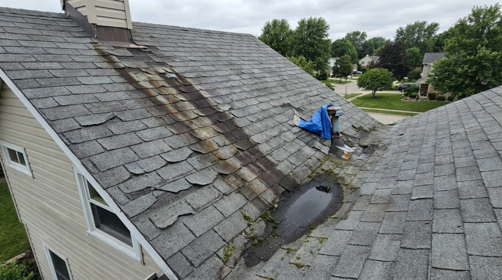 Roof leak in troy